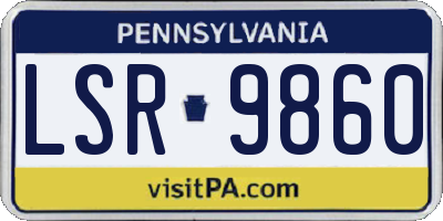 PA license plate LSR9860