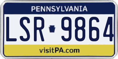 PA license plate LSR9864