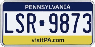 PA license plate LSR9873