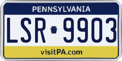 PA license plate LSR9903