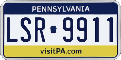PA license plate LSR9911