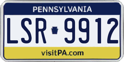 PA license plate LSR9912