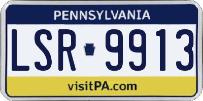 PA license plate LSR9913