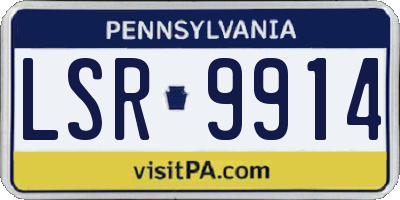 PA license plate LSR9914