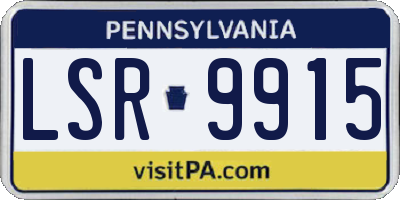 PA license plate LSR9915