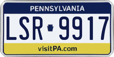 PA license plate LSR9917