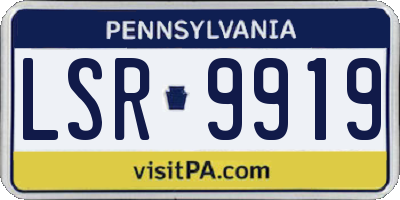 PA license plate LSR9919