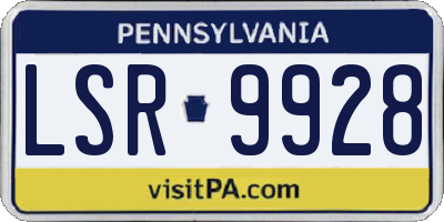 PA license plate LSR9928