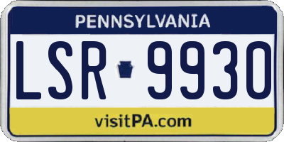 PA license plate LSR9930