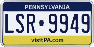PA license plate LSR9949