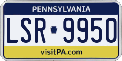 PA license plate LSR9950