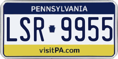 PA license plate LSR9955