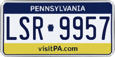 PA license plate LSR9957