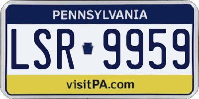 PA license plate LSR9959