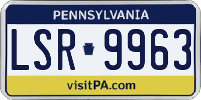 PA license plate LSR9963