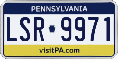 PA license plate LSR9971