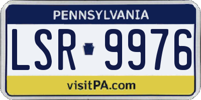 PA license plate LSR9976
