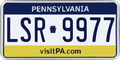 PA license plate LSR9977