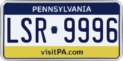 PA license plate LSR9996