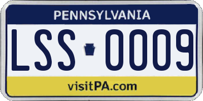 PA license plate LSS0009