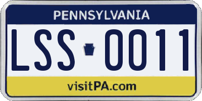 PA license plate LSS0011