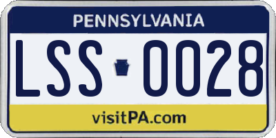 PA license plate LSS0028