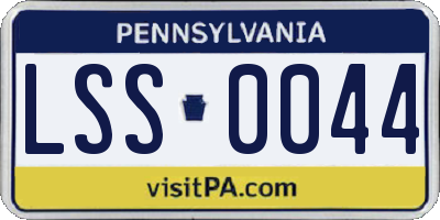 PA license plate LSS0044