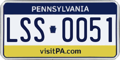 PA license plate LSS0051