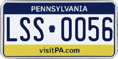 PA license plate LSS0056