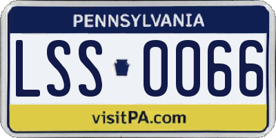 PA license plate LSS0066