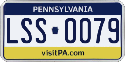 PA license plate LSS0079