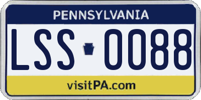 PA license plate LSS0088