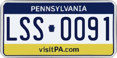 PA license plate LSS0091