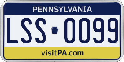 PA license plate LSS0099