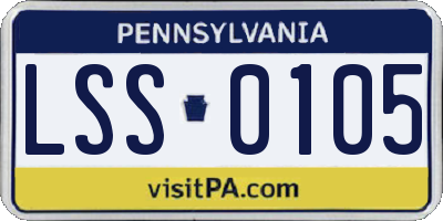 PA license plate LSS0105