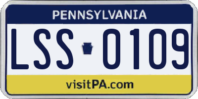 PA license plate LSS0109
