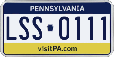PA license plate LSS0111