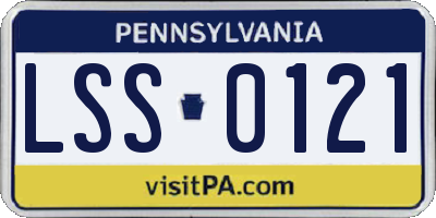 PA license plate LSS0121
