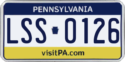 PA license plate LSS0126