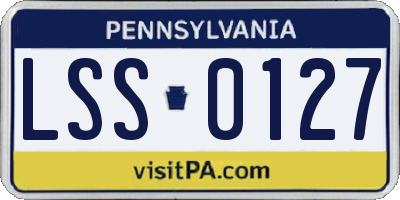PA license plate LSS0127