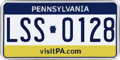 PA license plate LSS0128