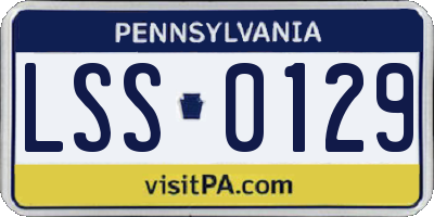 PA license plate LSS0129