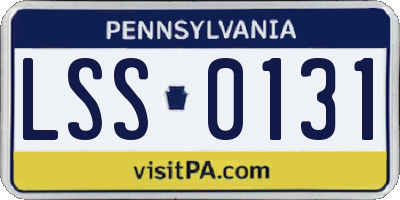 PA license plate LSS0131