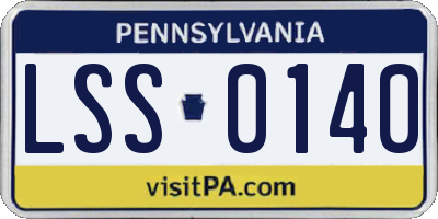 PA license plate LSS0140