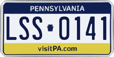 PA license plate LSS0141