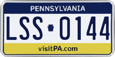 PA license plate LSS0144