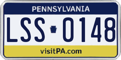 PA license plate LSS0148