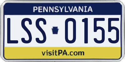 PA license plate LSS0155