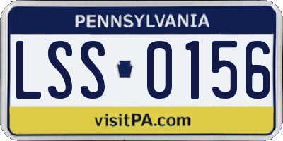 PA license plate LSS0156