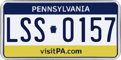 PA license plate LSS0157